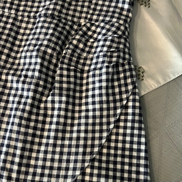 Abercrombie & Fitch 100% cotton navy and White Gingham Dress - Picture 2 of 6